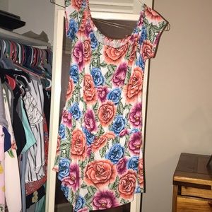 Floral off shoulder romper
